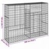 Horganyzott vas gabion kosár fedéllel 200 x 50 x 150 cm