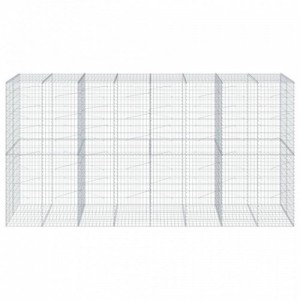 Horganyzott vas gabion kosár fedéllel 400 x 100 x 200 cm