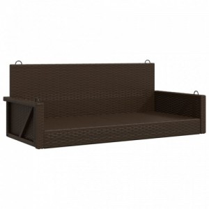 Barna polyrattan hintapad 119 x 56 x 48 cm