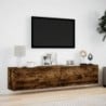 Füstös tölgy falra szerelhető TV-szekrény LED-del 180x31x38 cm