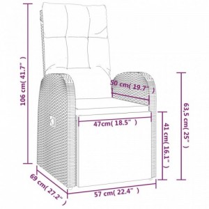 11 részes fekete polyrattan kerti étkezőgarnitúra párnákkal