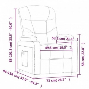 Lila szövet elektromos dönthető fotel