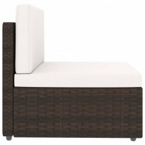 2 személyes barna elemes polyrattan kanapé