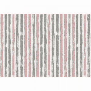 Szőnyeg, rózsaszín|szürke|fehér, 57x90, KARAN